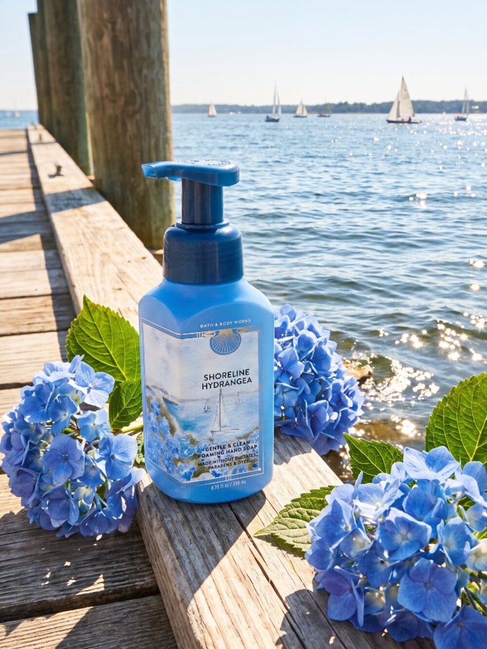 ALL NEW Bath & Body Works Gentle & Clean Foaming Hand Soap SHORELINE HYDRANGEA💦